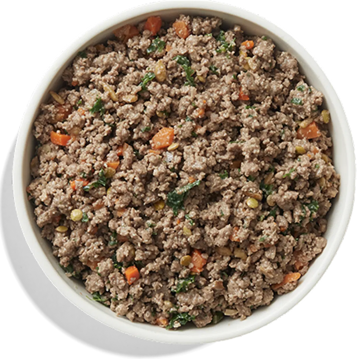 Bowl of frozen food